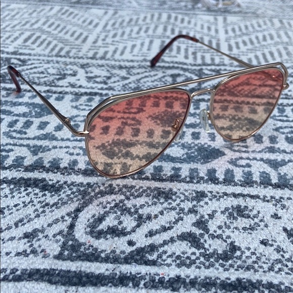 Accessories - Pink Lens Sunglasses Aviator Style